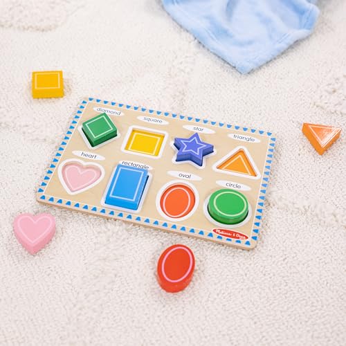 Melissa & Doug Shapes Rompecabezas de madera grueso