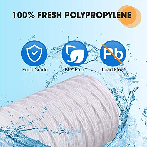 Filtro de sedimentos para heridas de 5 micras, 4.5 x 10 pulgadas, para agua de pozo, cartucho de repuesto para 84637, WPX5BB97P, PC10, 355214-45, 355215-45, WP10BB97P, WP5BB97P