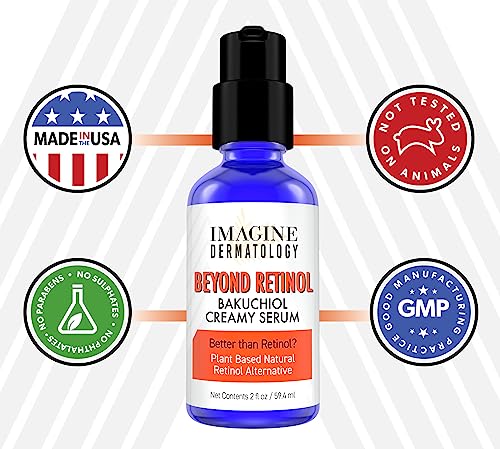 Bakuchiol Serum Anti Aging, Anti Wrinkle Retinol Cream Alternative with Hyaluronic Acid - Unmatched G3L Delivery System - 2 fl oz/59.4 ml (2 fl oz)