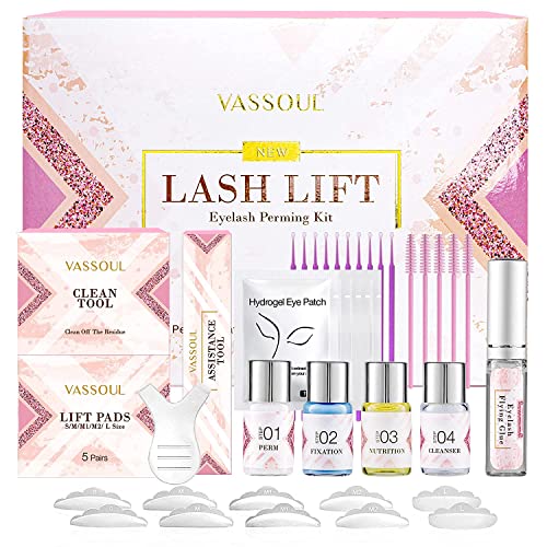 VASSOUL Eyelash Perm Kit, Professional Eyelash Lash Extensions, Lash Lifts, Lash Curling, Semi-Permanent Curling Perming Wave Suitable For Salon