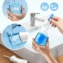 Nicefeel 300ML Portable and USB Rechargeable Oral Irrigator for Travel IPX7 Waterproof Water Flossing with 4 Jet Tips for Home