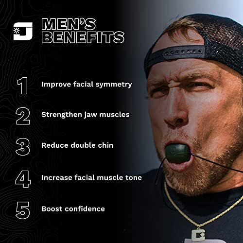 Jawzrsize Tonificador Facial, Aparato ejercitador de mandíbula y Equipo tonificador de Cuello (Niveles de múltiples resistencias Disponibles)