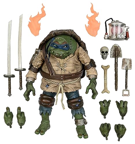 NECA Universal Monsters TMNT Figura de acción a Escala de 18 cm Ultimate Leonardo Jorobado