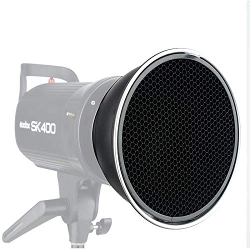 Godox Reflector estándar de 7 pulgadas/18 cm difusor con 20/40/60 Grados Panal de Abeja Rejilla para Bowens Mount Studio luz estroboscópica Flash