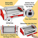 The Candery - Rodillo eléctrico para perros calientes, máquina para cocinar salchichas - 6 capacidad para perros calientes, máquina para perros calientes para niños y adultos