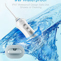 Nicefeel 300ML Portable and USB Rechargeable Oral Irrigator for Travel IPX7 Waterproof Water Flossing with 4 Jet Tips for Home