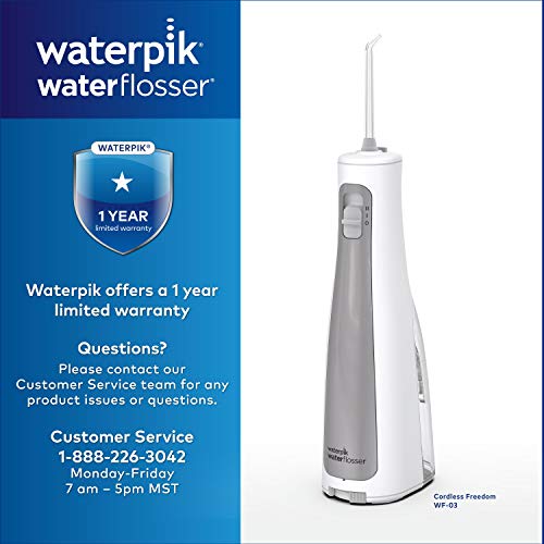 Waterpik Cordless Freedom Water Flosser, WF-03, White