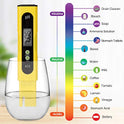 Medidor digital de pH – 0,01 PH de alta precisión de calidad del agua PH 0,0-14,0 PH Monitor ATC Pocket Pen Analyzer Pool Water Aquarium Pocket Pocket Portable (amarillo)
