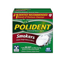 Polident Smokers Antibacterial Denture Cleanser Efervescente Tabletas, 120 unidades
