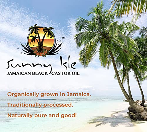 Sunny Isle Aceite de ricino negro jamaicano extra oscuro, 8 onzas