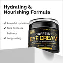 Crema de ojos con cafeína para antienvejecimiento, ojeras, bolsas, hinchazón. Gran piel debajo de los ojos + ajuste facial, tratamiento de levantamiento de ojos para hombres y mujeres, 1.7 onzas