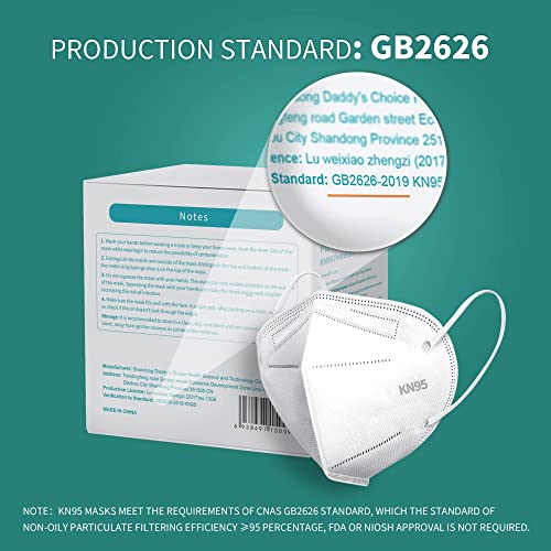 Purism KN95 Face Mask, Disposable Use 20pcs/box, 5-Layer Protective Face Mask, White