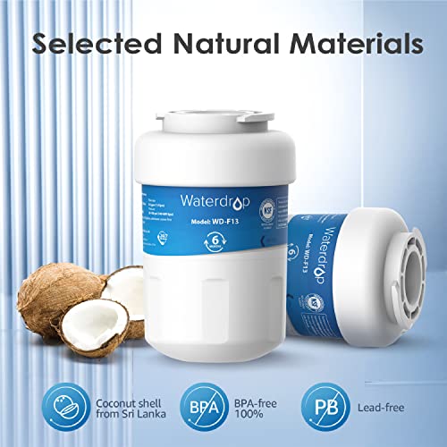 Waterdrop Filtros de agua MWF para refrigeradores GE, repuesto para filtro de agua GE MWF y GE SmartWater MWFP, MWFA, GWF, HDX FMG-1, 197D6321P006, Kenmore 9991, RWF1060, paquete de 3
