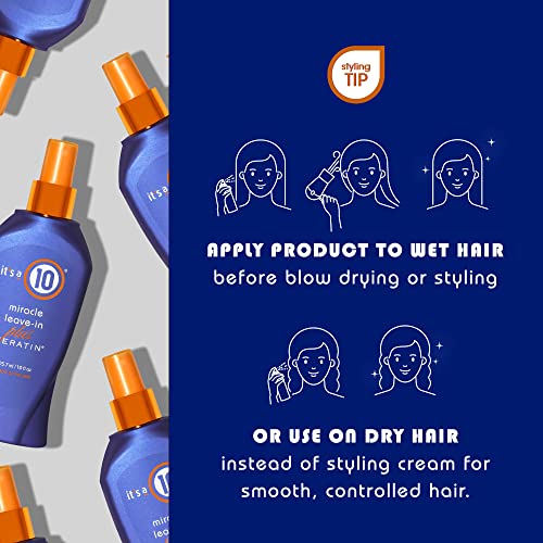 it's a 10 Miracle Leave-In Plus Keratin Spray 10 onzas
