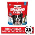 Milk-Bone Fresh Breath Cepillado Mastica golosinas dentales diarias para perros, reduce la acumulación de sarro, mantiene las encías saludables