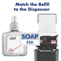Purell HEALTHY SOAP Soft & Foam ES6 Kit de iniciación, 1 – 1200 ml sin fragancia de jabón + 1 dispensador de jabón sin contacto de grafito PURELL ES6 (paquete de 1) – 6472-1G