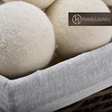 Handy Laundry Pelotas de lana secadoras – Suavizante de tela natural, reutilizable, reduce las arrugas de la ropa y ahorra tiempo de secado. La bola de secador grande es una mejor alternativa a las bolas de plástico y suavizante líquido.