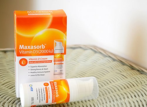 Vita Sciences Vitamin D3 Skin Cream - 2000IU Maxasorb D3 Lotion - 1.7 Fl Oz by Vita Sciences