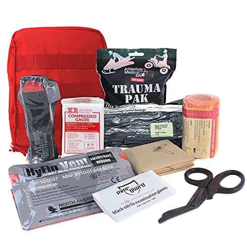 MediTac Premium Kit IFAK – Feat. Trauma Pak, CAT Tourniquete, HyFin ventilación Baúl, Vendaje israelí