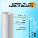 PUREPLUS Filtro de sedimentos plisado para toda la casa de 10 x 4.5 pulgadas para agua de pozo, cartucho de repuesto para GE FXHSC, Culligan R50-BBSA, Pentek R50-BB, DuPont WFHDC3001, American Plumber W50PEHD, GXWH40L, paquete de 3 unidades