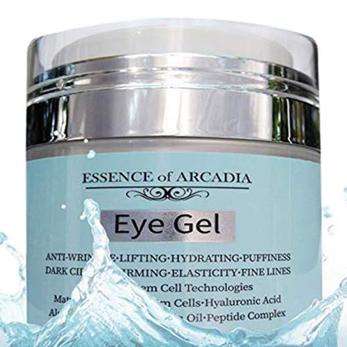 Eye Gel, for Dark Circles, Puffiness, Wrinkles, Skin Firming and Bags - Effective Anti-Aging Eye Gel for Under and Around Eyes including Crows Feet wi