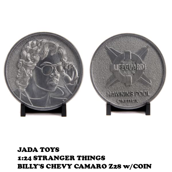 Jada Toys Billy's Chevrolet Camaro Z28 Azul Oscuro con Coins Stranger Things (2016) TV Series 1/24 Diecast Model Car por Jada 31110