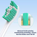 Toptheway Cabezales de cepillo para polvo de repuesto compatibles con Sonicare E-Series HX7022/66, compatible con Sonicare Essence, Xtreme, Elite, Advance y CleanCare Asas atornillables, 6 unidades