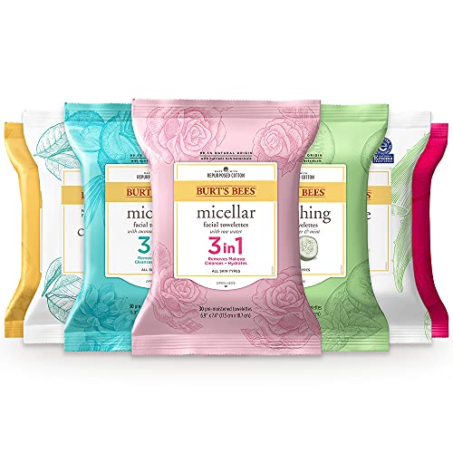 Burt's Bees Facial Cleansing Towelettes, Cucumber and Sage, 30 Count