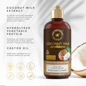 WOW Skin Science Coconut Milk Hair Conditioner for Dry Hair - Deep Conditioner for Dry Damaged Hair Sulfate Free Conditioner - Curly Hair Conditioner - Conditioner for Men & Women