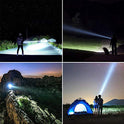 YIERBLUE Foco recargable, superbrillante, 6000 lúmenes, linterna LED de mano, foco de 10000 mAh, larga duración, linterna de búsqueda y linterna de camping