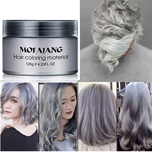 Cera temporal de color de cabello 4.5 oz instantánea peinado crema pomadas pelo peinado cera para fiesta cosplay fácil limpieza