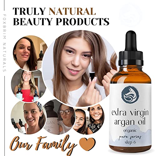 BEST ORGANIC Argan Oil for Hair, Face, Skin and Nails - 100% Pure Certified Organic Argan Oil - GUARANTEED to Provide Beautifully Healthy, Nutrient-Rich Moisture... Known as Liquid Gold for the HUGE list of Uses & Benefits - Anti Aging, Vitamin E - Cold P