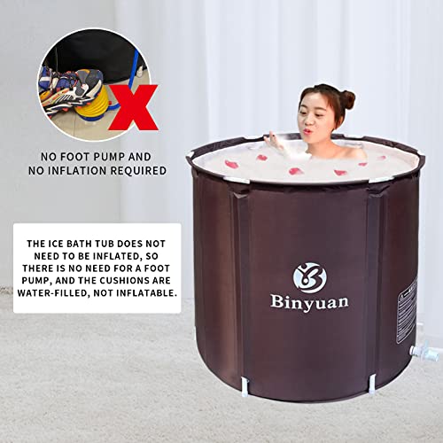 tina plegable portátil para adultos, ideal para baño caliente, baño de hielo, tina plegable para ducha no empotrado, tamaño grande