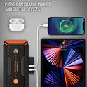 Powrun P-ONE - Arrancador de salto portátil de 2000 A, paquete de refuerzo de batería para motores de gas de hasta 8.0 L y diésel de 6.5 L, arranque de batería de 12 V con visualización LCD