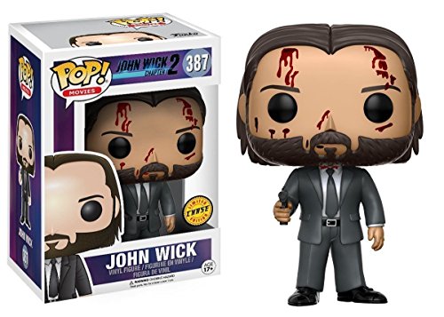 Funko Pop! Películas: John Wick Capítulo 2 - Figura de vinilo Bloody Limited Chase Variant (incluido con funda protectora Pop Box)