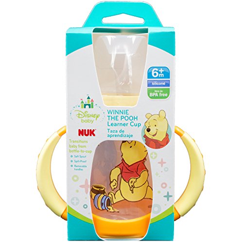 NUK Disney Winnie the Pooh 5 Ounces Learner Cup Silicone Spout, 6+ Months