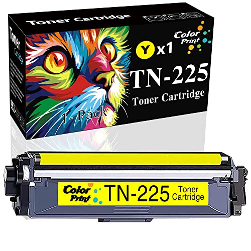 ColorPrint TN225Y - Cartucho de tóner Compatible con impresoras Brother HL-3140CN 3142CN 3151CDN 3150CDW 3152CDW 3170CDW 3172CDW 3180CDW, Color Amarillo