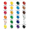 Fantastory Juego de pintura acrílica, 24 colores clásicos (2 onzas/60 ml), pintura profesional para manualidades, kit de suministros de arte para adultos y niños, lona, tela, roca, vidrio, piedra, cerámica, modelo, pintura de madera con 3 pinceles