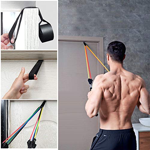 COOWOO 2020 - Juego de bandas de resistencia, bandas de ejercicio, correas de tobillo para piernas, gimnasio perfecto para brazos, piernas y entrenamiento de cuerpo completo, bolsa de transporte incluida