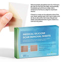 Puriderma Medical - Hojas de silicona para eliminar cicatrices (5 unidades) – Rápido y eficaz en queloides, cirugía, quemaduras, acné, cicatrices de sección C