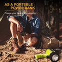 YIERBLUE - Foco recargable con LED de 20000 lúmenes, linterna de mano impermeable IP67 con filtro de luz roja desmontable, 10000 mAh de larga duración