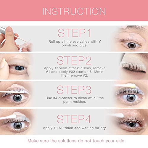 VASSOUL Eyelash Perm Kit, Professional Eyelash Lash Extensions, Lash Lifts, Lash Curling, Semi-Permanent Curling Perming Wave Suitable For Salon