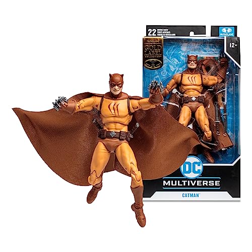 McFarlane Toys - DC Multiverse - Catman (Villains United) Gold Label Figura de acción de 7 Pulgadas