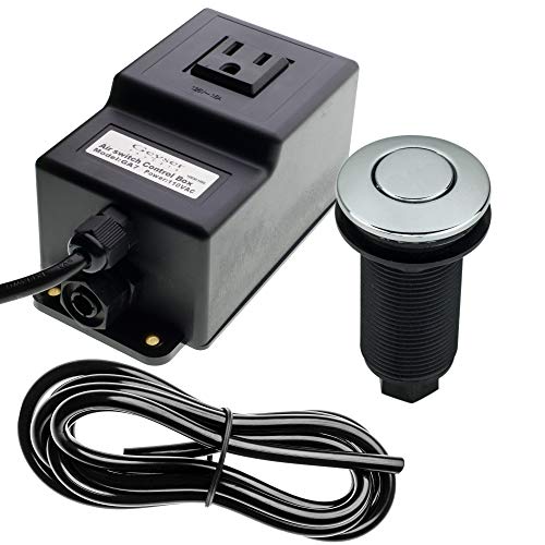 YuanKanJu Single Outlet Sink Garbage Disposal Air Activated Switch (Chrome Finish)