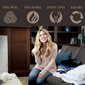 Handy Laundry Pelotas de lana secadoras – Suavizante de tela natural, reutilizable, reduce las arrugas de la ropa y ahorra tiempo de secado. La bola de secador grande es una mejor alternativa a las bolas de plástico y suavizante líquido.
