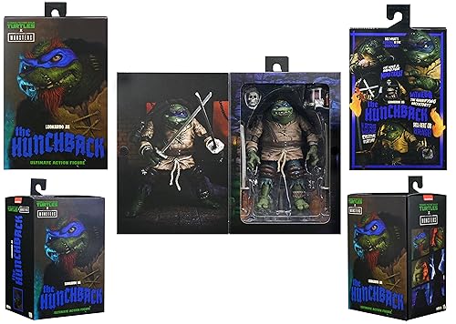 NECA Universal Monsters TMNT Figura de acción a Escala de 18 cm Ultimate Leonardo Jorobado