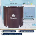 tina plegable portátil para adultos, ideal para baño caliente, baño de hielo, tina plegable para ducha no empotrado, tamaño grande