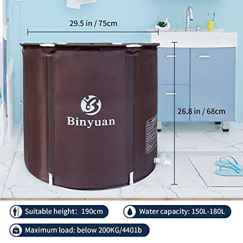 tina plegable portátil para adultos, ideal para baño caliente, baño de hielo, tina plegable para ducha no empotrado, tamaño grande