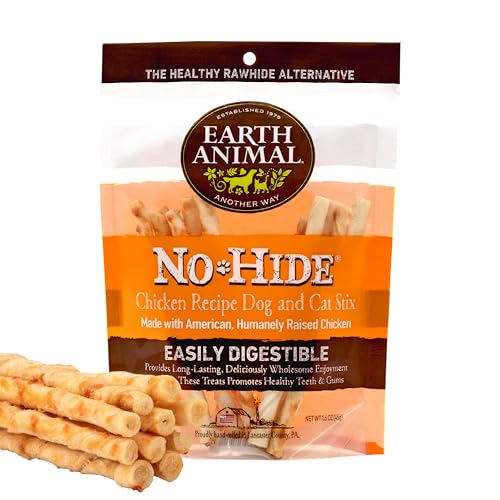 Earth Animal No-hide Chicken Stix 10 Count/3 Ounces