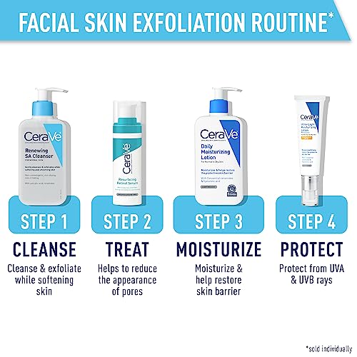 CeraVe Salicylic Acid Cleanser - 8 onzas | Renovación de lavado facial exfoliante con vitamina D para pieles ásperas y con baches | El embalaje puede variar